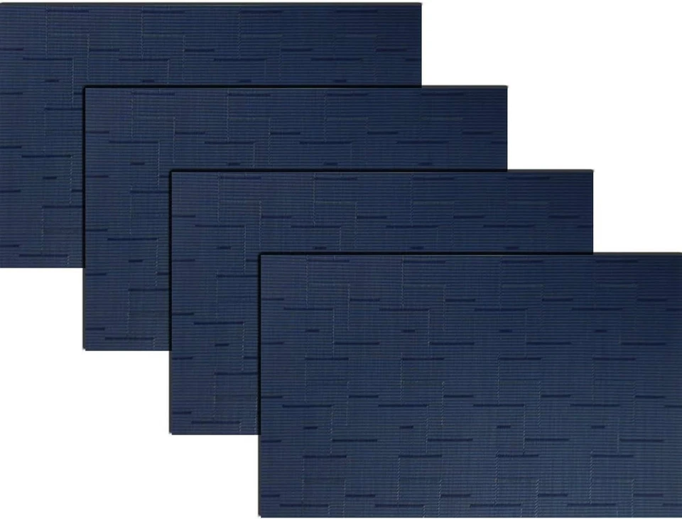 Manteles individuales de plástico PIGCHCY, lavables duraderos 4 piezas, azules - medianoche  Foto 1 de 4