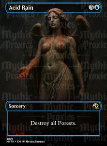 Acid Rain High Quality Altered Art Custom Playtest Card - Picture 1 of 5