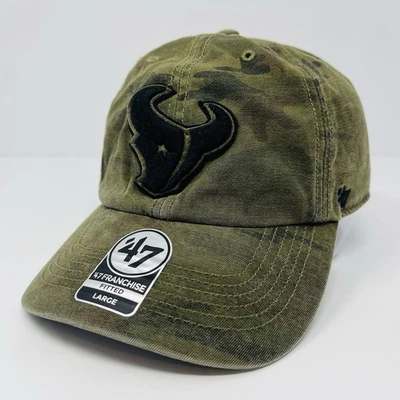 '47 Marca NFL Houston Texans Camuflaje Camuflaje Ajustado Gorra Para Hombre Talla Grande L Foto 1 de 4