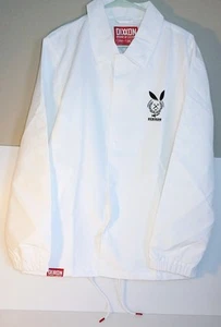 Dixxon Flannel Brand WHT Windbreaker Coach Jacket Men's Size MEDIUM Gentlemen - Picture 1 of 9