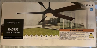 Fanimation Studio Collection Radio 60 pulgadas Cambio de Color LED Integrado Exterior Foto 1 de 3