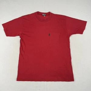Paul Smith Jeans T Shirt Pocket Logo Cotton Red Vintage 90s Men's Size Large - Picture 1 of 9