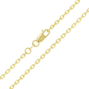 Italian 14k Yellow Gold Solid Anchor Cable Link Chain Necklace 20" 1.8mm 6.2gram - Picture 1 of 5