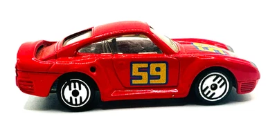 Hot Wheels 1987 Porsche 959 Red Race Car #59 Made in Malaysia - Image 1 of 4