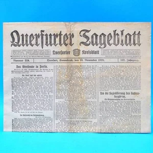 Diario de Querfurt 13 de noviembre de 1920 | 13.11.1920 cumpleaños de Querfurt - Imagen 1 de 1