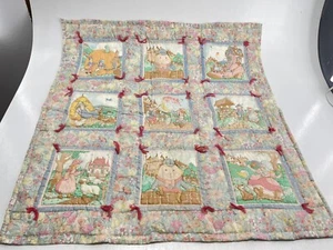 De colección Edredón Cosido a Mano Muñeca de Regazo Bebé Manta Madre Ganso Historias Floral 35x34 - Imagen 1 de 7