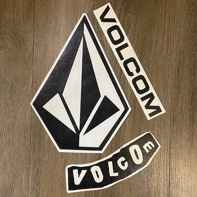 Volcom Stone Sticker Pack XXL 10" Team Surf Skate Snowboard Car 3 Decals - Image 1 of 2