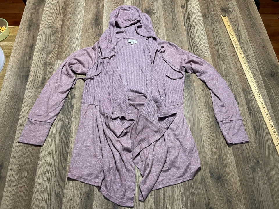 Moletom com Capuz Mudd, Tamanho Feminino Júnior XL, Roxo, Cardigan Aberto, Manga Longa - Imagem 1 de 4