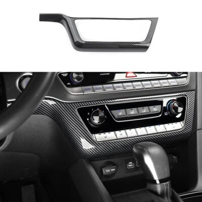 Carbon AC Climate Heater Control Panel Cover Trim For Hyundai Sonata 2016-2019 - Image 1 of 4