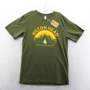Sailboat Shirt Mens Medium Green Hilton Head South Carolina Nature Tee Boat New - Picture 1 of 13