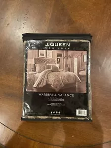 J. Queen New York Astoria Brown Window Waterfall Valance - Picture 1 of 7