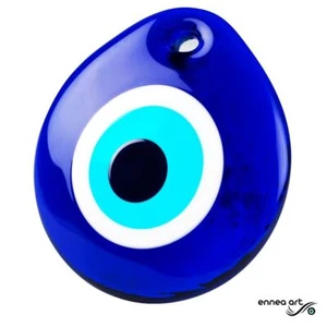 Decorative Blue Evil Eye 9 cm Glass Pendant Charm Turkish Amulet Talisman Nazar - Picture 1 of 4