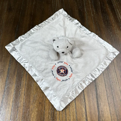 Baby Fanatic Houston Astros Gray Security Bear Lovey Blanket MLB Cover