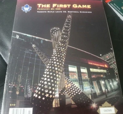 First Game Toronto Program 1999 Maple Leafs NUMBERED VS MONTREAL 1999 HOCKEY - Image 1 of 3