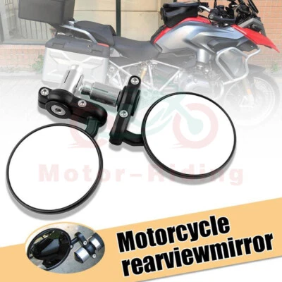 Складные боковые зеркала 7/8 дюйма для мотоциклов Honda Suzuki Yamaha Kawasaki - Изображение 1 из 4