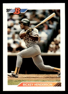 -GR- 1992 Bowman - #166 Rickey Henderson *Free Shipping* Athletics - Image 1 of 2
