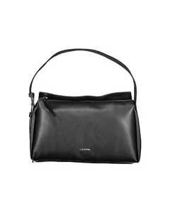 Calvin Klein Monogram Satchel Handbag Women Black CA-30764 - Picture 1 of 3