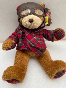 Porto The Bear by Gund, Inc. 15" Teddy Bear Pilot Aviator Bomber - Picture 1 of 3