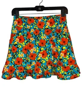 Tzu Tzu Stella Tropicana Skort Size S Floral Print Ruffle Hem Pockets Skirt - Picture 1 of 12