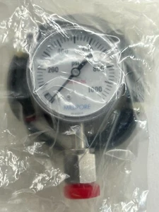 Millipore Pressure Gauge IPT 122 Type 9, 0 to 1000 PS - Picture 1 of 3