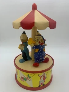 Vintage Aldon Circus Clowns Revolving Music Box, 1983 Plays "Send in the Clowns" - Picture 1 of 5