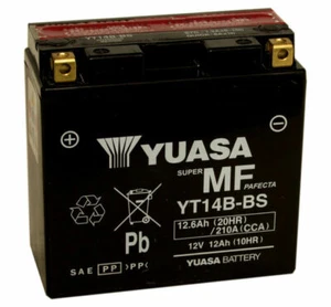 BATTERIA YUASA YT14B-BS 12V 12Ah 210 CCA SPUNTO ATTIVATA PRONTA ALL USO PER MOTO - Imagen 1 de 1