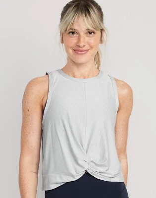 Old Navy Women’s Cloud 94 Soft Twist-Front Cropped Top Tank Size XS XL XXL 2X 3X - Image 1 of 4