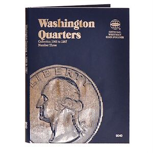 Whitman Coin Folder 9040 Washington Quarter #3 1965-1987  Album/Book   25 cent