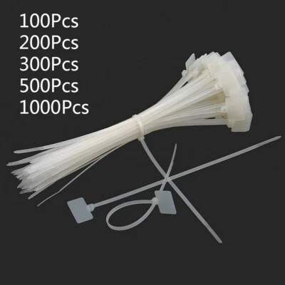 Markable Self-locking Nylon Label Cable Ties Zip Tie Bind Wire 2.5x112mm 3x210mm - Imagem 1 de 4