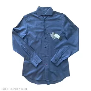 J Lindeberg Corkz Sand Dark Blue Purple Button Down Dress Shirt Size 37 / 14.5 - Picture 1 of 6
