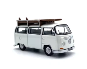 1:76 White VW T2 Camper Van Bus Model Diecast Metal Car - Picture 1 of 7