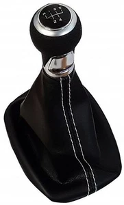 SE ADAPTA A AUDI A3 S3 8P 03-2013 CUERO 5 VELOCIDADES PALANCA DE CAMBIOS - BOLSA DE CAMBIO BLANCO C/1 - Imagen 1 de 1