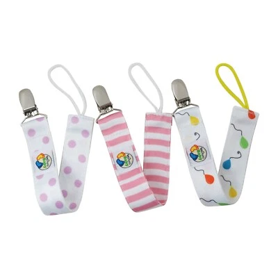 3-Pack Pacifier Clips for Girls – Cute Soothie & Binky Holders, Baby Accessory - Image 1 of 4