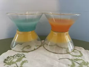 Vintage Blendo Bowls Gold Rimmed Frosted Glass Set Of 4 - Picture 1 of 5