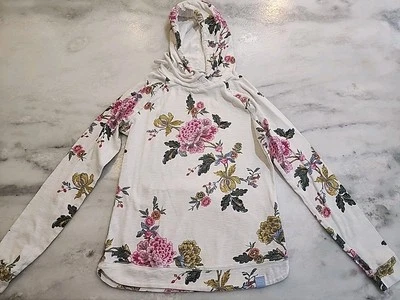 Sudadera con Capucha Joules Colorido Crema Floral Talla UK 12US 8 Grande Mediana Foto 1 de 4