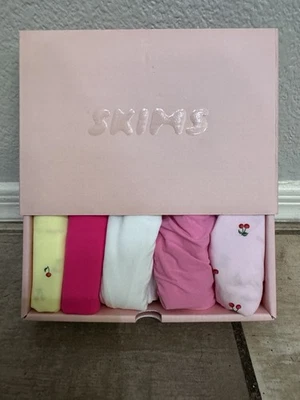 Skims Fits Everybody Boyshort Pack Cherry Multi  4X NEW  FIVE Pairs Box Set - Image 1 of 4