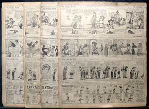 Seltenes Lot von 4 - 1913 Zeitung tägliche Comicseiten, George Herriman Krazy Kat - Bild 1 von 3