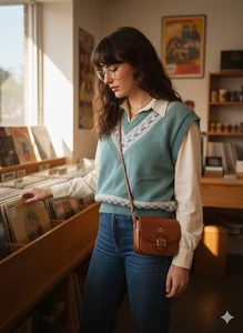 Chaleco de punto Pendleton vintage años 70 100% lana virgen buen estado usado talla M - Imagen 1 de 8