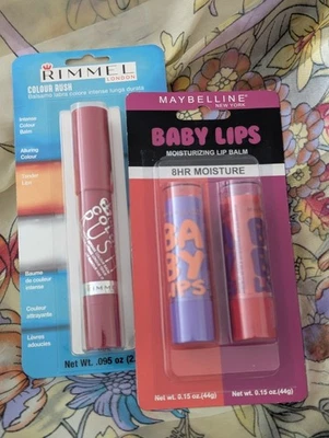 Maybelline Baby Lips Moisturizing Lip Balm And Rimmel London Colour Rush Lip 220 - Image 1 of 3