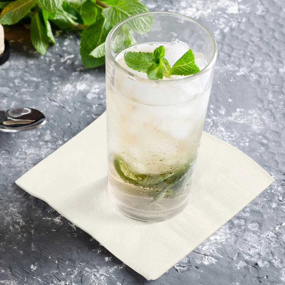 IVORY 50 Soft 2 Ply Disposable Dinner Cocktail Paper NAPKINS Party Decorations - Image 1 of 4