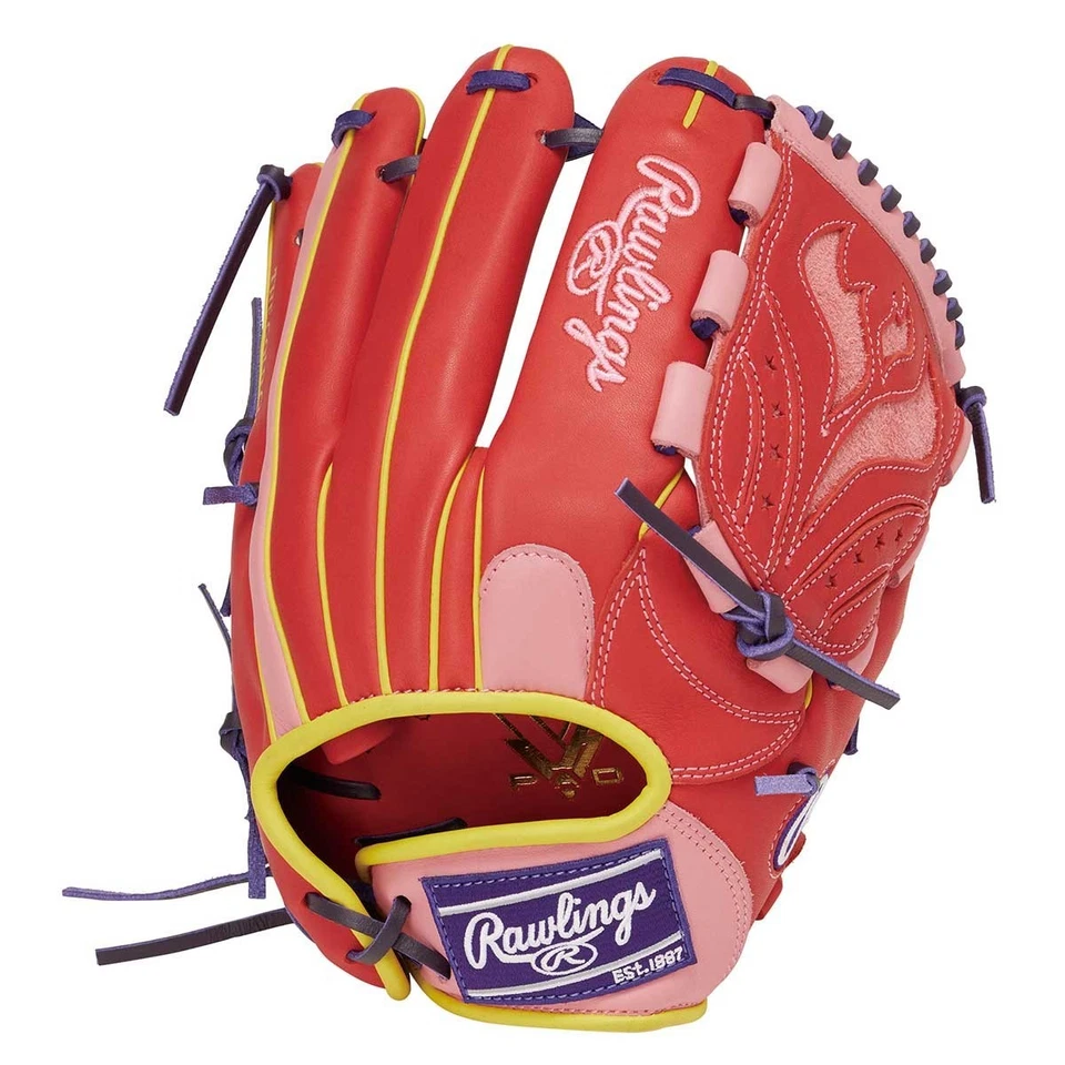 Rawlings GS4FHDKM5 HOH Softball Glove Pitcher 11.75" Scarlet Pink Women's Fit - Image 1 of 3