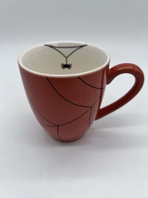 Williams Sonoma Spider Web Mugs Orange Black Halloween (Bundle of 4) New - Image 1 of 4