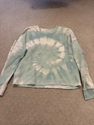 Sudadera Abercrombie Niños Verde Menta Tie Dye Talla 9-10 Foto 1 de 4