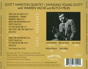 SCOTT HAMILTON (SAXOPHONE)/SCOTT HAMILTON QUINTET - SWINGING YOUNG SCOTT NEW CD - Picture 1 of 1