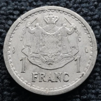 Monaco – 1943 – 1 franc - Louis II aluminium (N2026) TB - Photo 1/3
