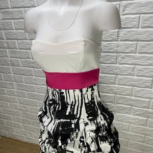 Body Central Dress Womens 3 White Strapless Bodice Balloon Skirt Lined - Picture 1 of 9