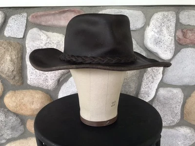 Sombrero Minnetonka The Plegable Marrón Cuero Genuino Talla Grande  Foto 1 de 4