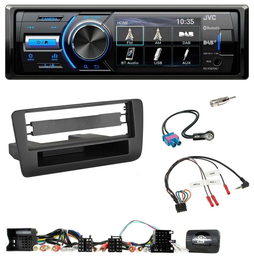 JVC Bluetooth Lenkrad USB DAB Autoradio für Audi A1 (2010-2019) - Bild 1 von 4