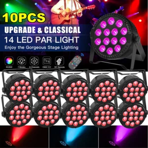 10X RGBW 140W 14 LED Par Lichteffekt DMX512 Partylicht Bühnenlicht Scheinwerfer - Bild 1 von 29