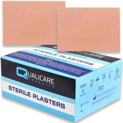 QUALICARE 7.2cm x 5cm WASHPROOF PLASTERS Waterproof Wound Dressing Large Big First Aid x50